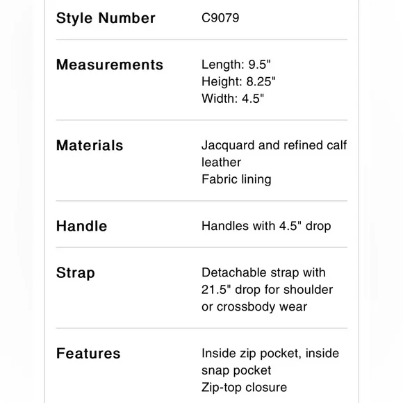 NWT Coach Elise Satchel in Jacquard - Picture 10 of 11